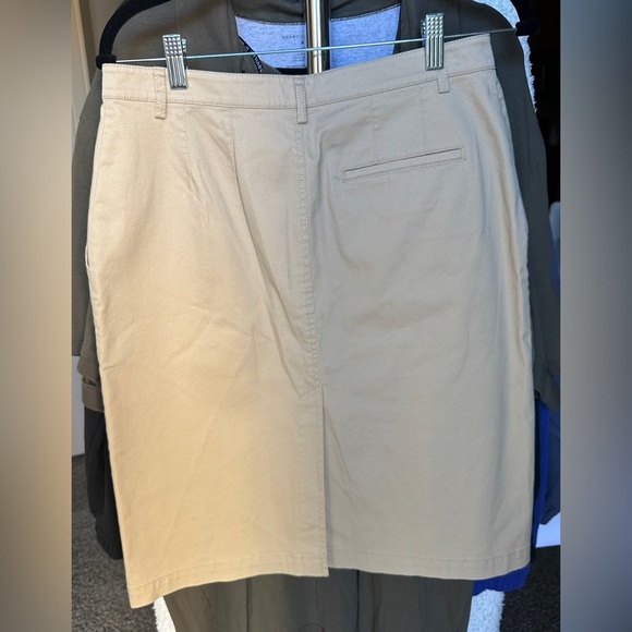 ATM | Washed Cotton Twill Pencil Skirt - Picture 4 of 5